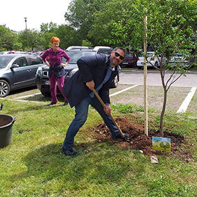 GoPlant team planting trees volunteer action